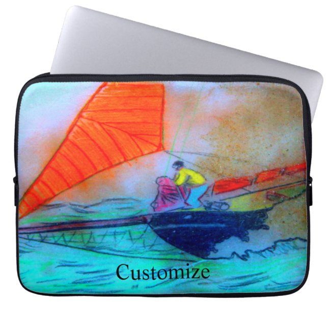 Invoering van de jib Thunder_Cove Laptop Sleeve (Voorkant)