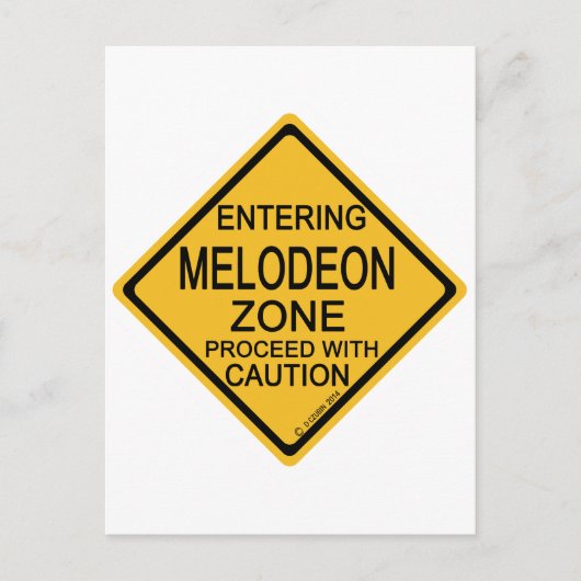 Invoering van de Melodeon Zone Briefkaart (Voorkant)