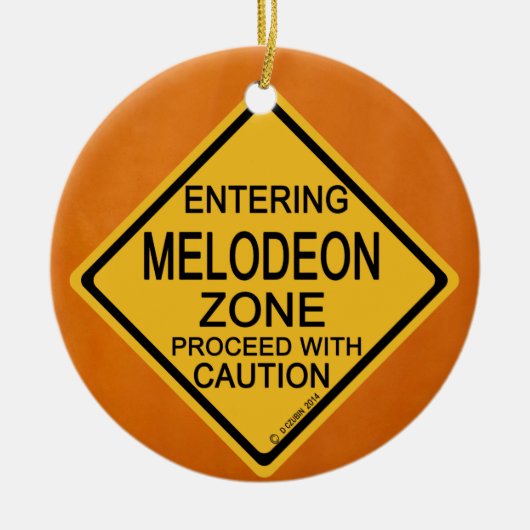 Invoering van de Melodeon Zone Keramisch Ornament (Voorkant)