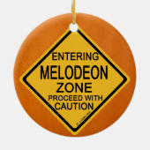Invoering van de Melodeon Zone Keramisch Ornament (Achterkant)