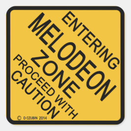 Invoering van de Melodeon Zone Vierkante Sticker