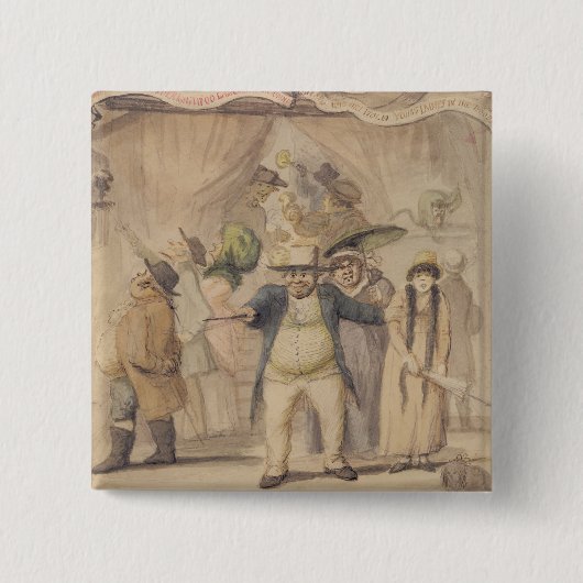 Invoering van de tentoonstellingstent van Pidcock  Vierkante Button 5,1 Cm (Voorkant)