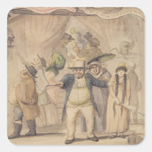 Invoering van de tentoonstellingstent van Pidcock Vierkante Sticker (Voorkant)
