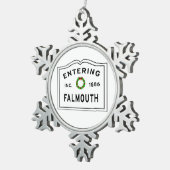 Invoering van Falmouth Tin Sneeuwvlok Ornament (Rechts)