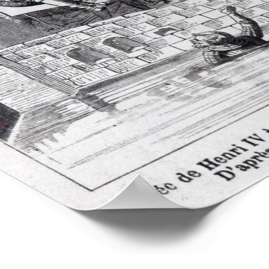 Invoering van Henri IV in Parijs Poster (Hoek)