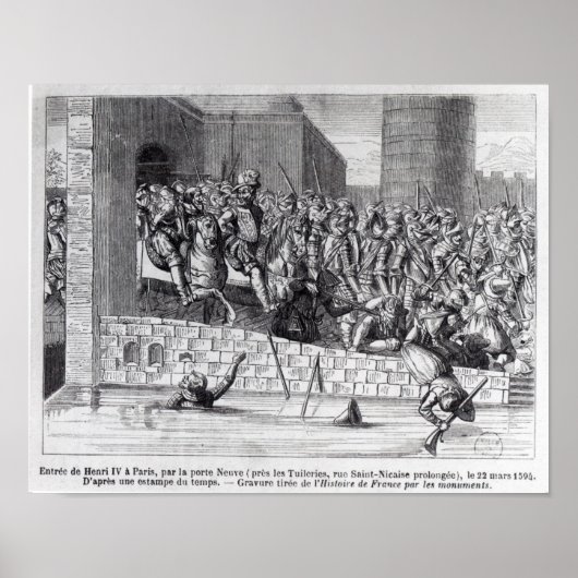 Invoering van Henri IV in Parijs Poster (Voorkant)