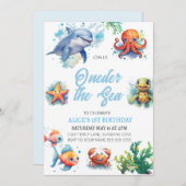 Invoering van het Zee van de eerste verjaardag ond Kaart (Voorkant / Achterkant)