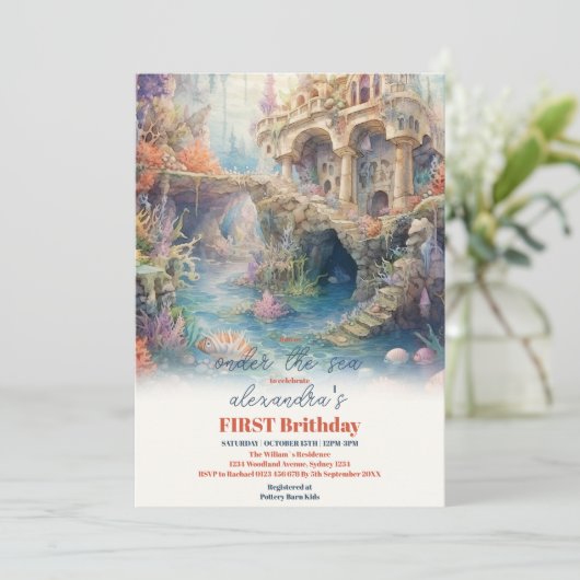 Invoering van het Zee van de eerste verjaardag ond Kaart (Staand voorkant)