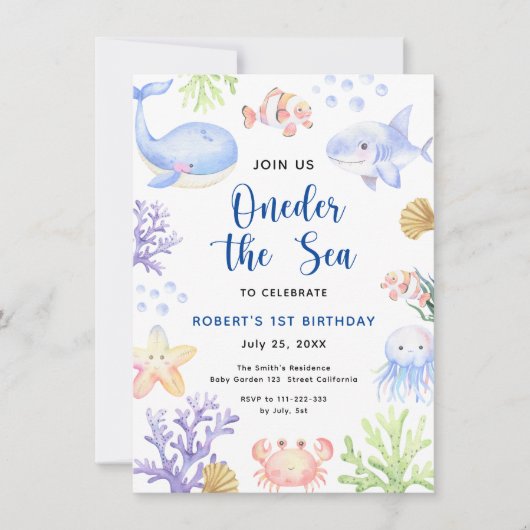 Invoering van het Zee van de eerste verjaardag ond Kaart (Voorkant)