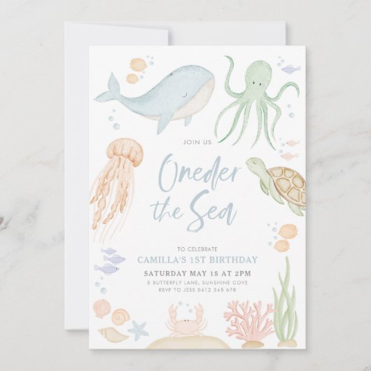 Invoering van het Zee van de eerste verjaardag ond Kaart (Voorkant)