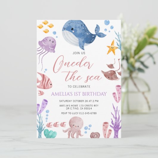 Invoering van het Zee van de eerste verjaardag ond Kaart (Staand voorkant)