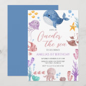 Invoering van het Zee van de eerste verjaardag ond Kaart (Voorkant / Achterkant)