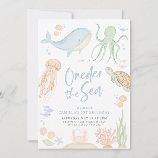 Invoering van het Zee van de eerste verjaardag ond Kaart (Voorkant)