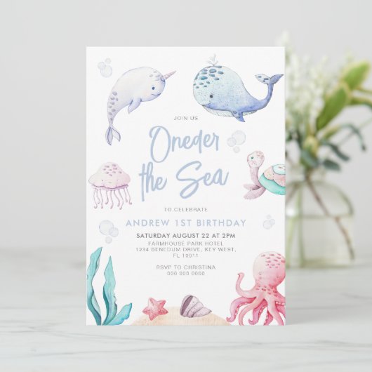 Invoering van het Zee van de eerste verjaardag ond Kaart (Staand voorkant)