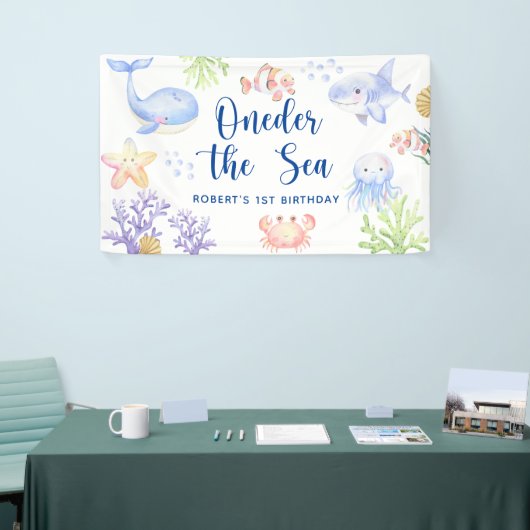 Invoering van het Zee van de eerste verjaardag ond Spandoek (Beurs)