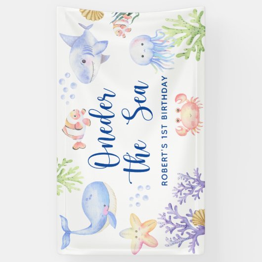 Invoering van het Zee van de eerste verjaardag ond Spandoek (Verticaal)