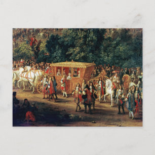 Invoering van Louis XIV en Maria Theresa in Briefkaart