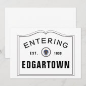 Invoering van massachusetts in de stad kaart (Voorkant / Achterkant)