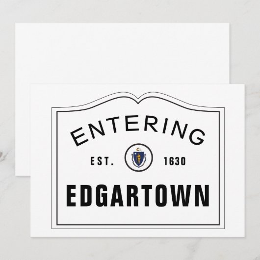 Invoering van massachusetts in de stad kaart (Voorkant / Achterkant)