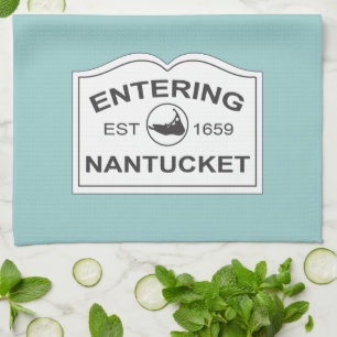 Invoering van Nantucket Est. 1659 Inloggen bij Sea Theedoek