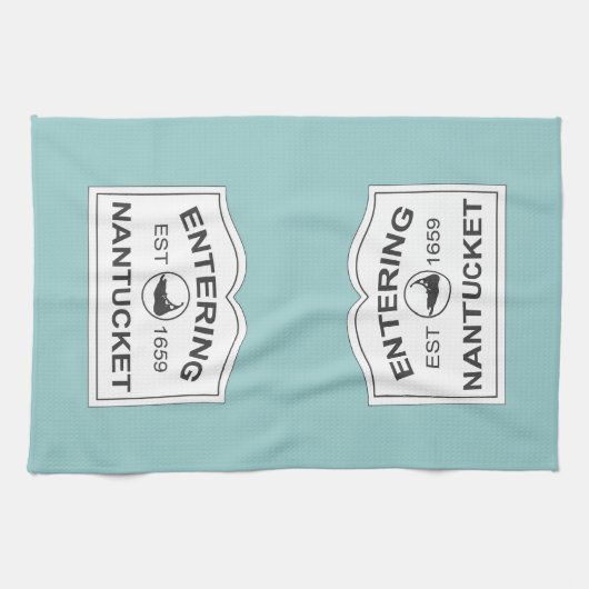 Invoering van Nantucket Est. 1659 Inloggen bij Sea Theedoek (Horizontaal)