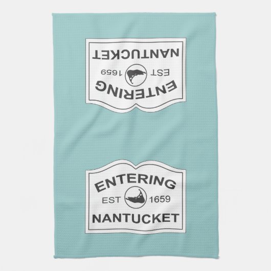 Invoering van Nantucket Est. 1659 Inloggen bij Sea Theedoek (Verticaal)
