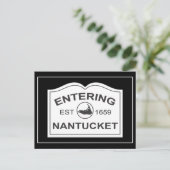 Invoering van Nantucket Est. 1659 Inloggen in zwar Briefkaart (Staand voorkant)