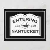 Invoering van Nantucket Est. 1659 Inloggen in zwar Briefkaart (Voorkant)