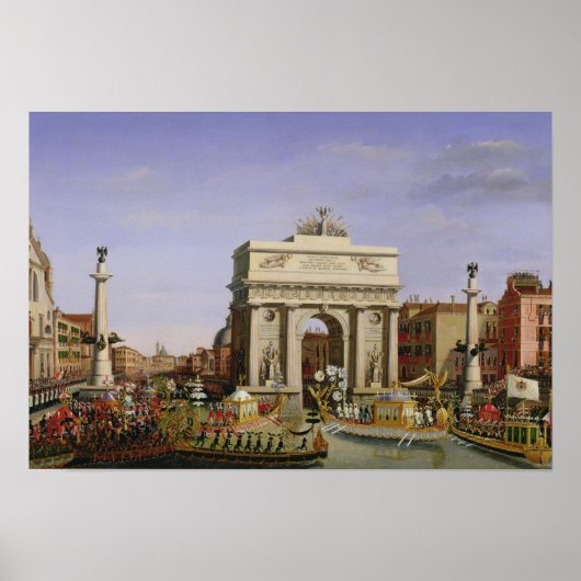 Invoering van Napoleon I in Venetië, 1807 Poster (Voorkant)