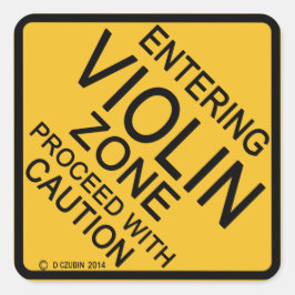 Invoering van Violin Zone Vierkante Sticker