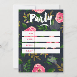 Invoerkaarten - Denim Fleur Kaart