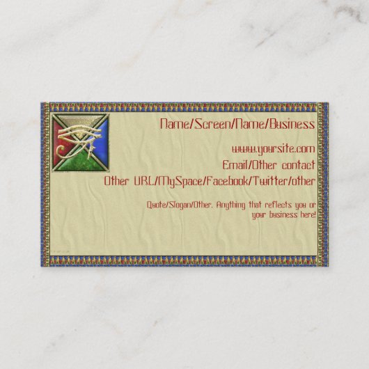 Invoerkaarten voor paarden visitekaartje (Voorkant)