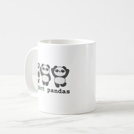 invoerpanda koffiemok (Voorkant links)