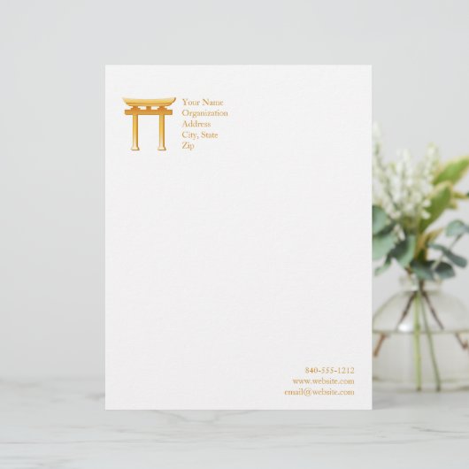 Invoersymbool Gepersonaliseerd Briefhoofd (Staand voorkant)