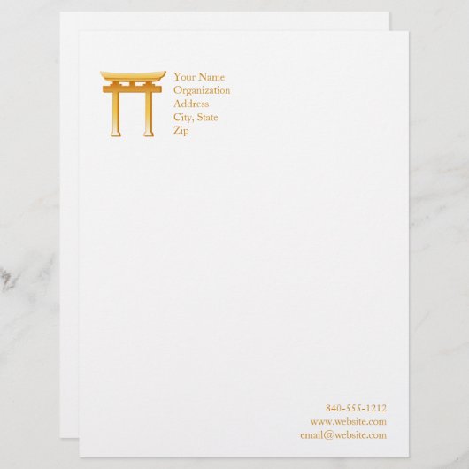 Invoersymbool Gepersonaliseerd Briefhoofd (Voorkant / Achterkant)