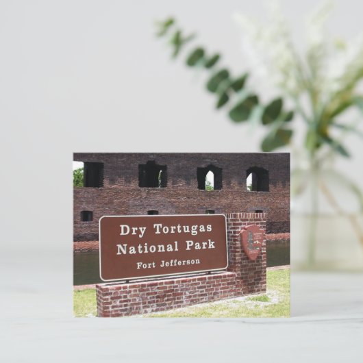 Invoerteken, Nationaal Park Dry Tortugas Briefkaart (Staand voorkant)