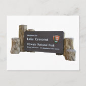 Invoerteken van het olympisch park bij het meer va briefkaart (Voorkant)