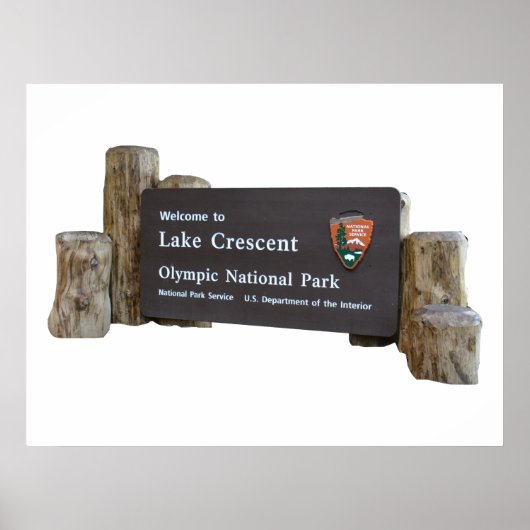 Invoerteken van het olympisch park bij het meer va poster (Voorkant)