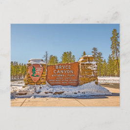 Invoerteken voor Nationaal Park Bryce Canyon Briefkaart