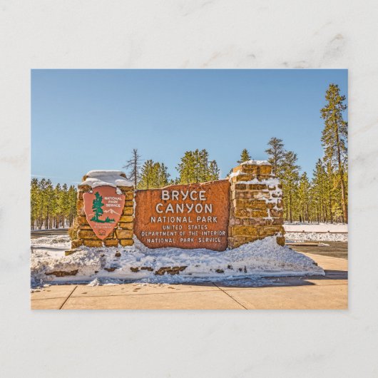 Invoerteken voor Nationaal Park Bryce Canyon Briefkaart (Voorkant)