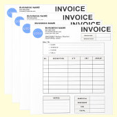 Invoice Order Form & Custom Small Business Logo Notitieblok
