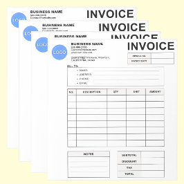 Invoice Order Form & Custom Small Business Logo Notitieblok