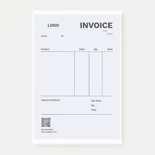 INVOICE POST-IT® NOTES (Voorkant)