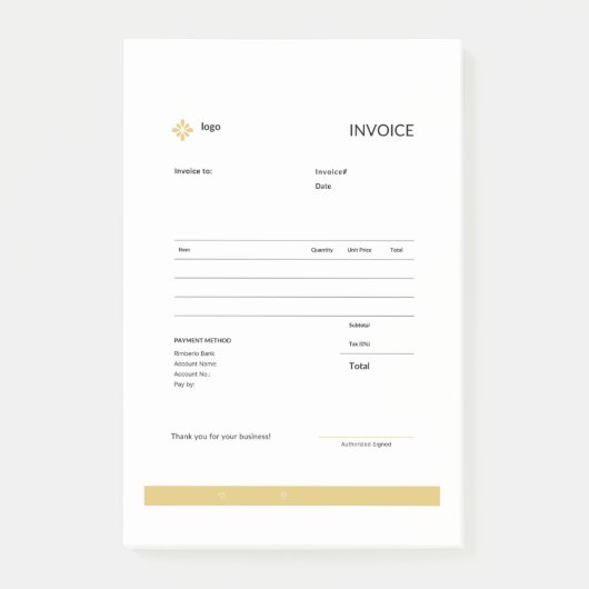 invoice  post-it® notes (Voorkant)