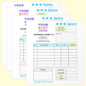 Invoice Sales Receipt Form | Custom Business Logo Notitieblok