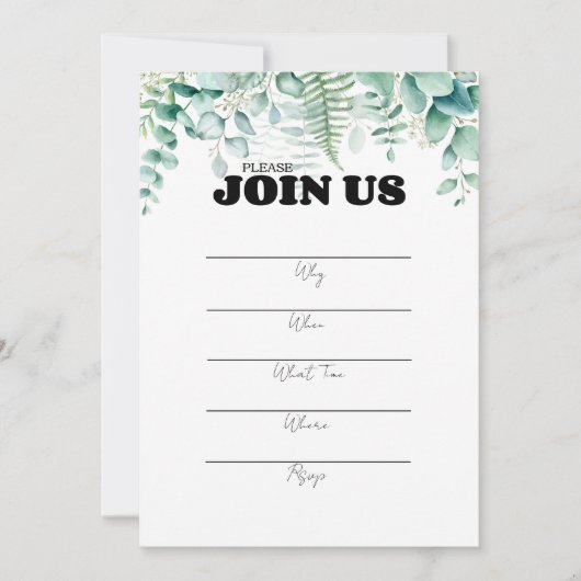 Invulbaar multifunctioneel eucalyptus kaart (Voorkant)