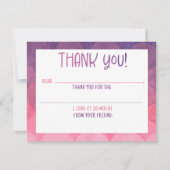 Invulbare bedankkaart zeemeermin aquarel (Voorkant)