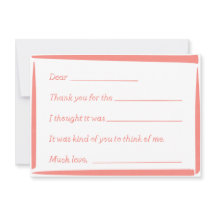 Invulbare "met de hand geschreven" bedankbriefjes