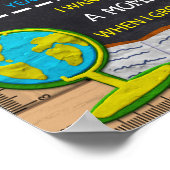 Invulbord voor de eerste dag op de peuterschool poster (Hoek)