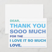 Invullen van kinderen Hartelijk dank (Voorkant / Achterkant)